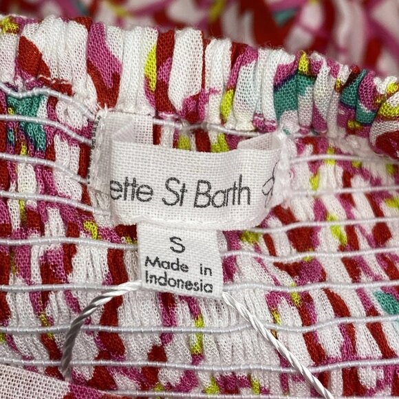 Poupette St Barth Women’s Colleen Mini Skirt – Wings Flowers Pink/Multi – Size S - Picture 3 of 6